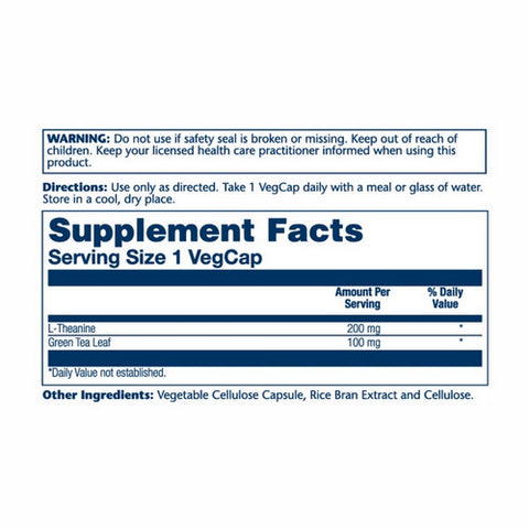 Solaray, L-Theanine, 200 mg, 90 Caps