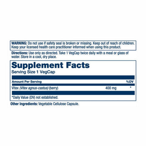 Solaray, True Herbs Vitex, 400 Mg, 100 Veg Caps Solaray