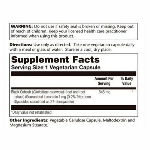 Solaray, Black Cohosh Root Extract, 120 Caps Solaray
