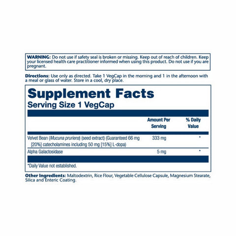 Solaray, DopaBean Mucuna Pruriens, 60 Caps