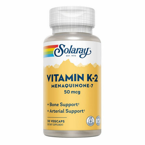 Solaray, Vitamin K2 Menaquinone-7, 50 mcg, 30 Caps