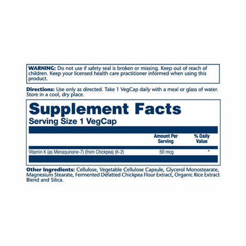 Solaray, Vitamin K2 Menaquinone-7, 50 mcg, 30 Caps