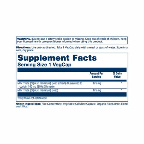 Solaray, Milk Thistle Seed Extract, 175 mg, 120 Caps
