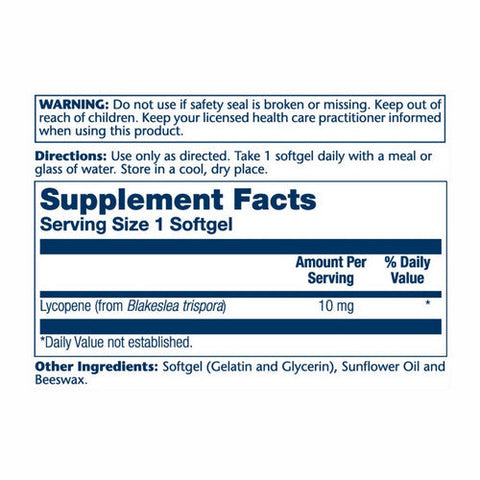 Solaray, Lycopene, 10 mg, 60 Softgels Solaray