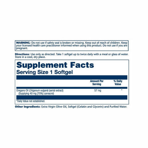Solaray, Vital Extracts Oregano Oil, 60 Softgels