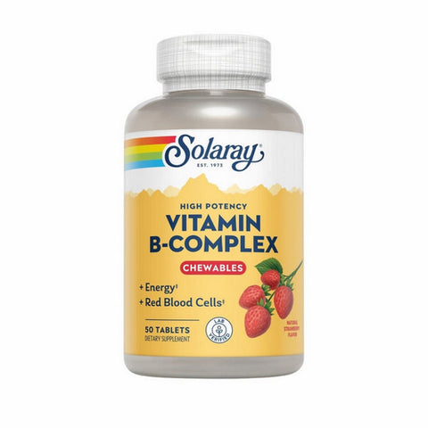 Solaray, B-Complex Strawberry Kiwi, 50 Chews
