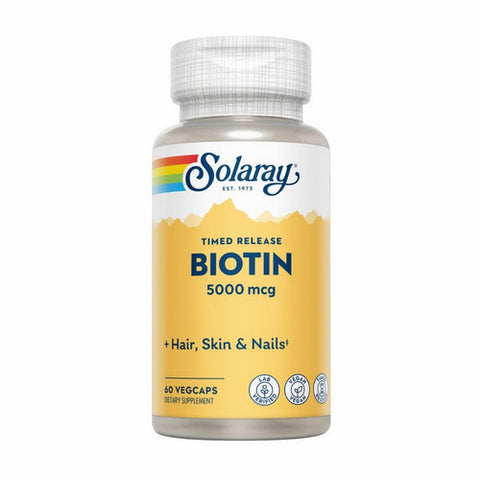 Solaray, Biotin, 5,000 mcg, 60 Caps