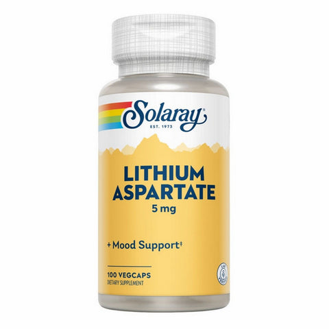 Solaray, Lithium Aspartate, 5 mg, 100 Caps