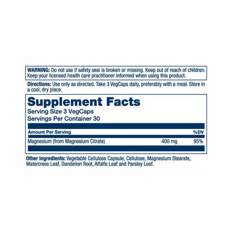 Solaray, Magnesium Citrate, 400 mg, 90 Caps Solaray