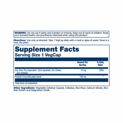 Solaray, Zinc Asporotate, 100 Caps