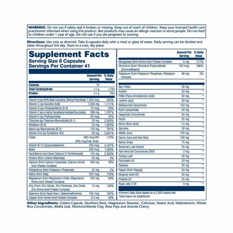 Solaray, Spectro Iron-Free, 250 Caps