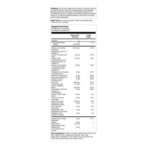 Solaray, Kids Vitamins & Minerals Chewable Natural Black Cherry, 120 Chews