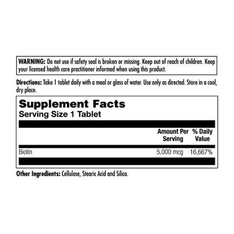 Kal, Biotin Timed Release, 5,000 mcg, 60 Tabs Kal