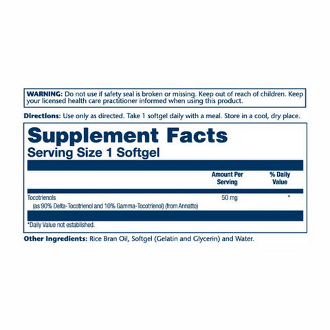 Solaray, Vitamin E Tocotrienols, 50 mg, 60 Softgels