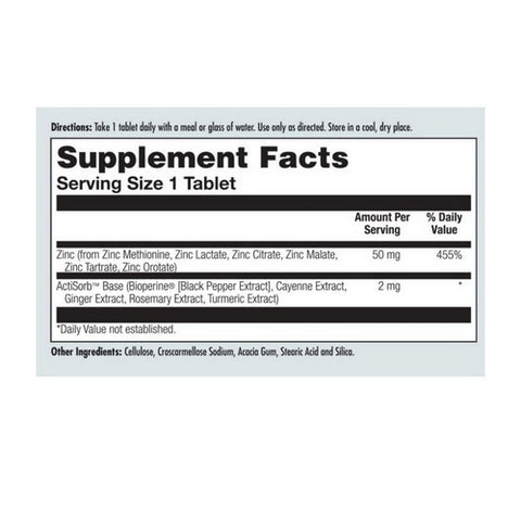 Kal, Zinc 50, 60 Tabs