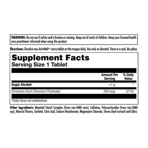 Kal, Chromium Picolinate ActivMelt Cinnamon Bun, 200 mcg, 120 Micro Tabs Kal