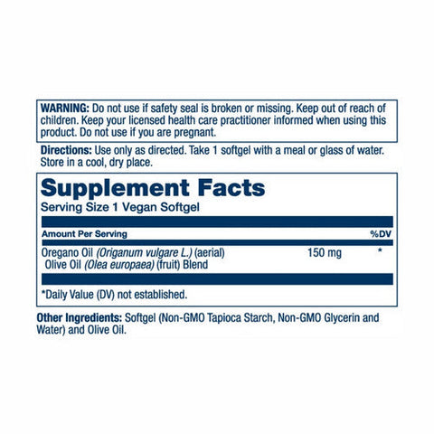 Solaray, True Herbs Oil Of Oregano, 150 Mg, 60 Softgels Solaray