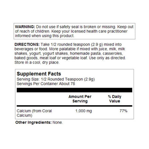 Kal, Coral Calcium Powder, 8 oz