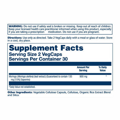 Solaray, Moringa, 900 Mg, 60 Veg Caps Solaray