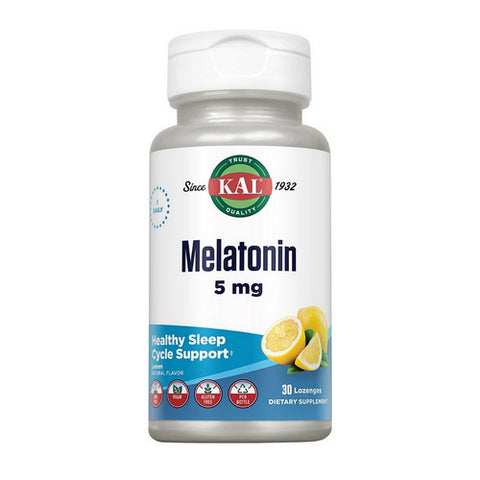 Kal, Melatonin Lozenge, 5 mg, Lemon 30 Lozenges