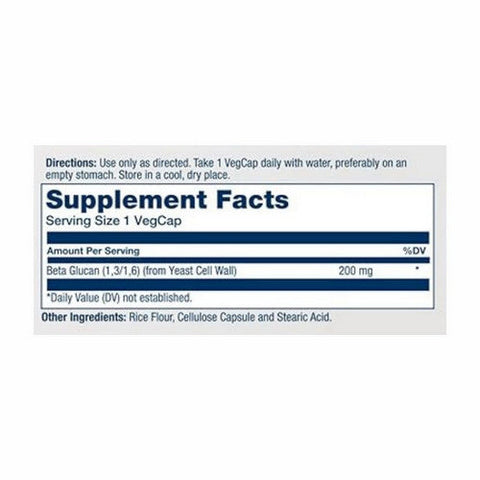 Solaray, Beta Glucan High Potency, 200 Mg, 30 Veg Caps Solaray