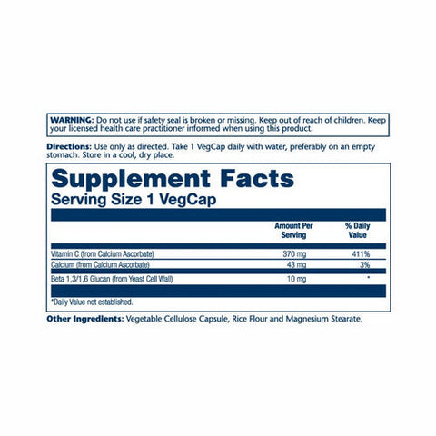 Solaray, Beta Glucan With Vitamin C, 10 mg, 60 Caps Solaray