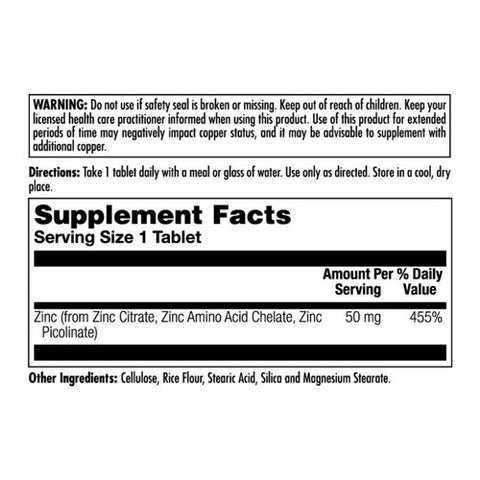 Kal, Tri-Zinc 50, 90 Tabs