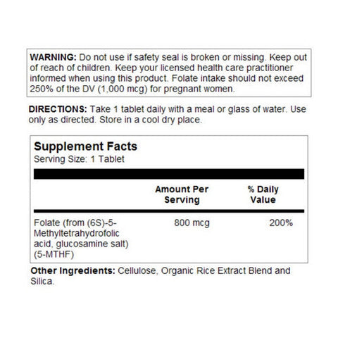 Kal, Methyl Folate, 800 Mcg DFE, 90 Tabs Kal