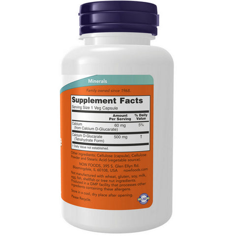 Now Foods, Calcium D-Glucarate, 500 mg, 90 Veg Caps