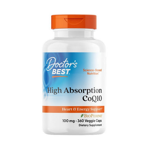 Doctors Best, High Absorption COQ10 with Bioperine, 100 mg, 360 Veg Caps