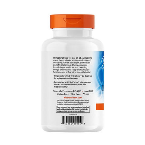 Doctors Best, High Absorption COQ10 with Bioperine, 100 mg, 360 Veg Caps