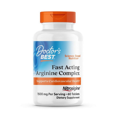 Doctors Best, Fast Acting Arginine Complex with Nitrosigine, 750 mg, 60 Tabs