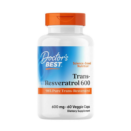 Doctors Best, Trans-Resveratrol, 600 mg, 60 Veggi Caps