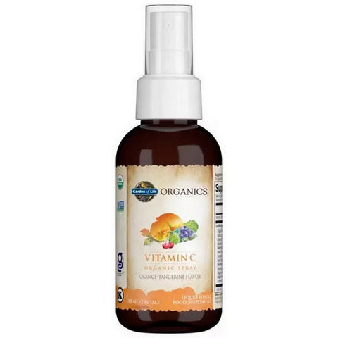 Garden of Life, Vitamin C Organic Spray Orange Tangerine Liquid, Orange-Tangerine 2 fl oz