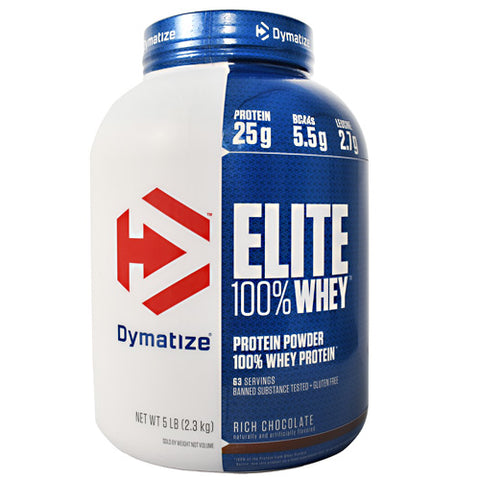 Dymatize, Elite Whey Protein, Chocolate 5 lbs