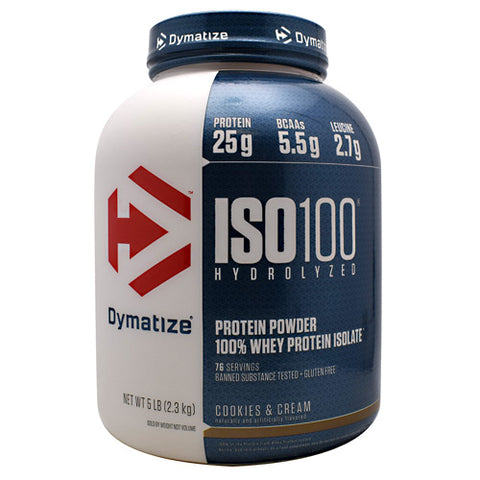 Dymatize, Iso-100, Cookies & Cream 5 lbs