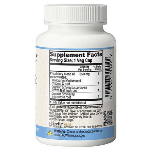 Eclectic Herb, Echinacea - Goldenseal, 90 Caps