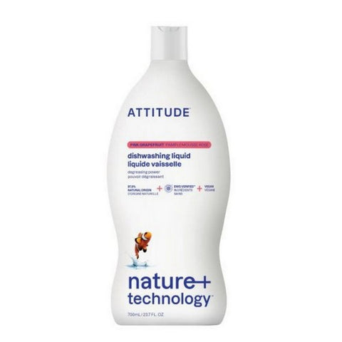 Attitude, Dishwashing Liquid, Pink Grapefruit 23.7 Oz