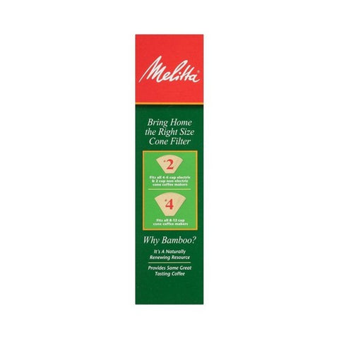 Melitta, Coffee Filter, Bamboo Brown No4 80PC