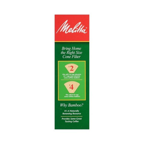 Melitta, Bamboo Coffee Filter Brown No2, 80 Count Melitta
