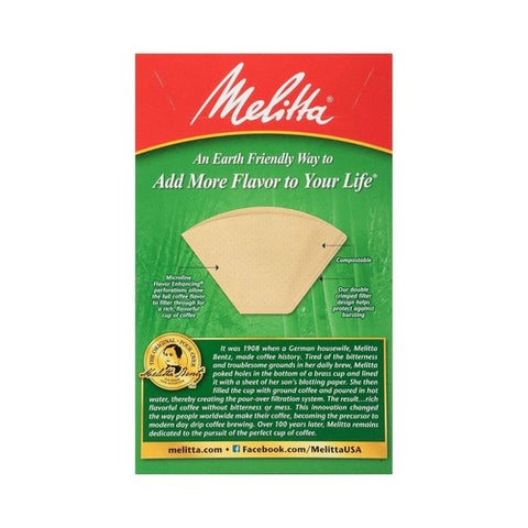 Melitta, Coffee Filter, Bamboo Brown No2 80PC