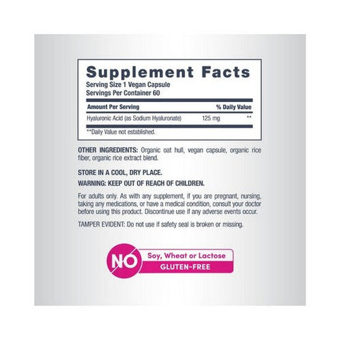Neocell Laboratories, Hyaluronic Acid 125 mg, 60 Caps Neocell Laboratories
