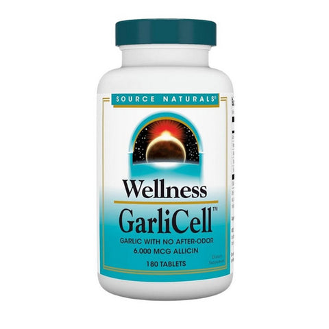 Source Naturals, Wellness GarliCell, 6,000 mcg Allicin, 180 Tabs