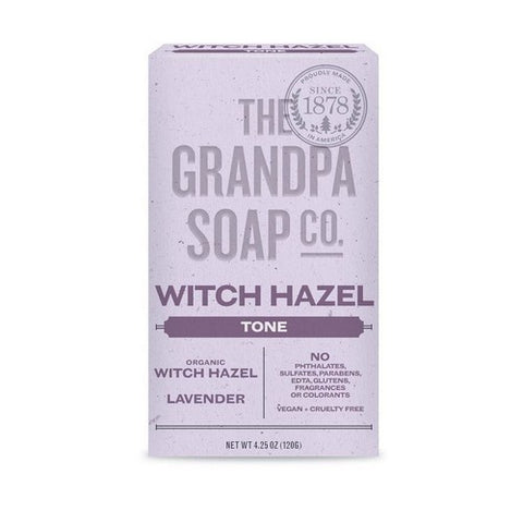 Grandpa's Brands Company, Witch Hazel Lavender Tone Bar Soap, Witch Hazel 4.25 oz