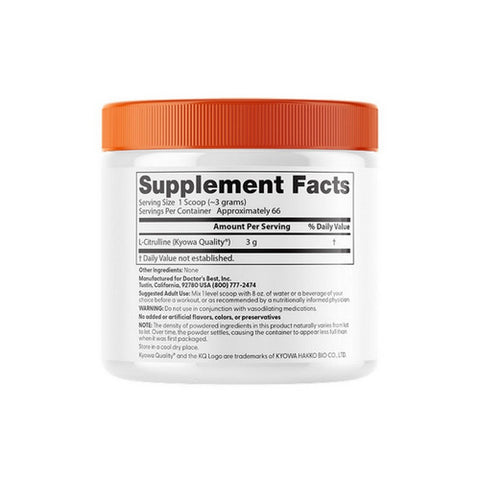 Doctors Best, L-Citrulline Powder, 200 Grams