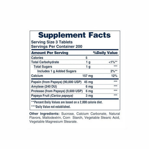 American Health, Original Papaya Enzyme, 600 Chewable Tabs