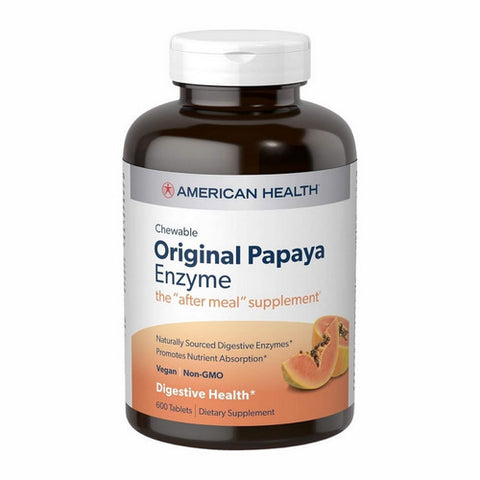 American Health, Original Papaya Enzyme, 600 Chewable Tabs