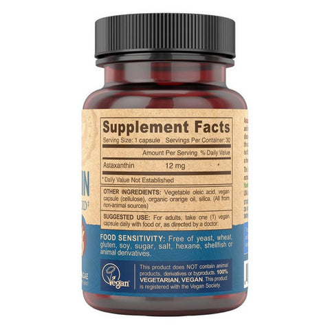 Deva Vegan Vitamins, Astaxanthin, 12 mg, 30 Veg Caps