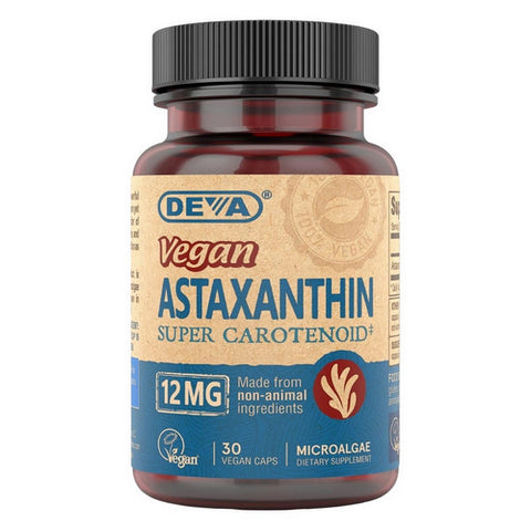 Deva Vegan Vitamins, Astaxanthin, 12 mg, 30 Veg Caps