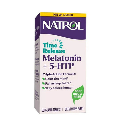 Natrol, Melatonin Plus 5-HTP Time Release, 60 Tabs